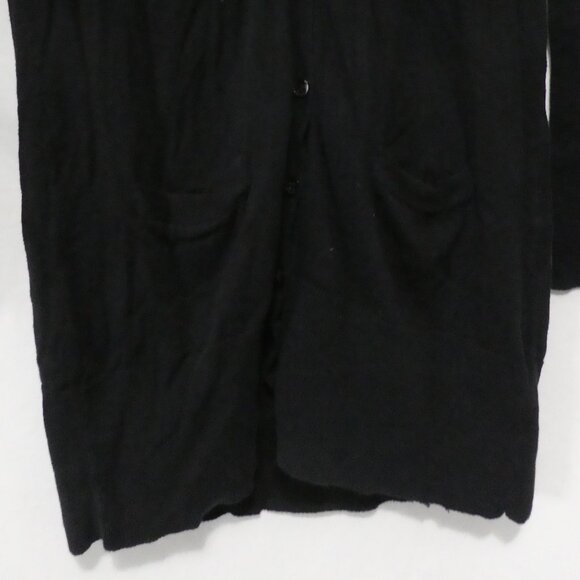 JACOB | medium | Lightweight Black Long Sleeve V-Neck Button-Up Cardigan - Picture 8 of 14